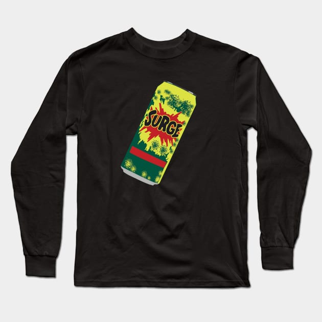 Surge 90s Drink Nostalgia Long Sleeve T-Shirt by NostalgiaUltra